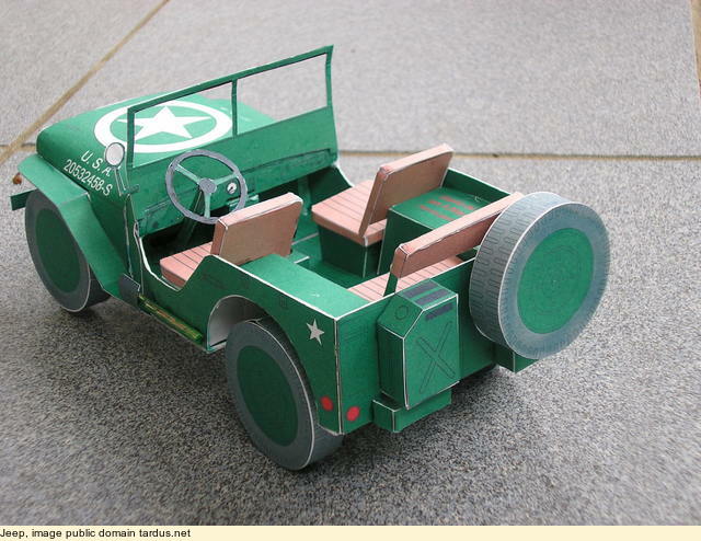 Willys jeep paper model #3